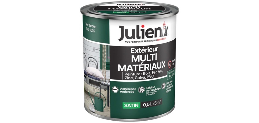 Peinture 0,5 L Extérieur Multi-matériaux - Vert Basque RAL6005