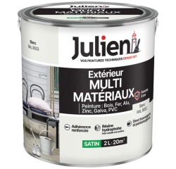 Peinture 2 L Extérieur Multi-matériaux - Blanc RAL9003