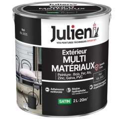 Peinture 2 L Extérieur Multi-matériaux - Noir RAL9005