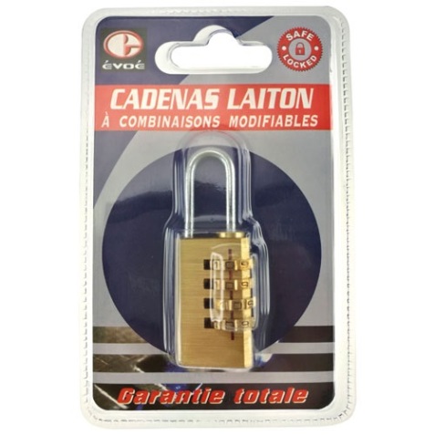 Cadenas laiton à chiffres