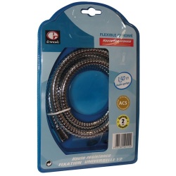 Flexible de douche 1.50m chromé double agrafage .m.d