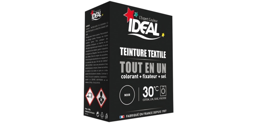 Teinture textile Tout en un Idéal  - Noir - Boîte de 350 g
