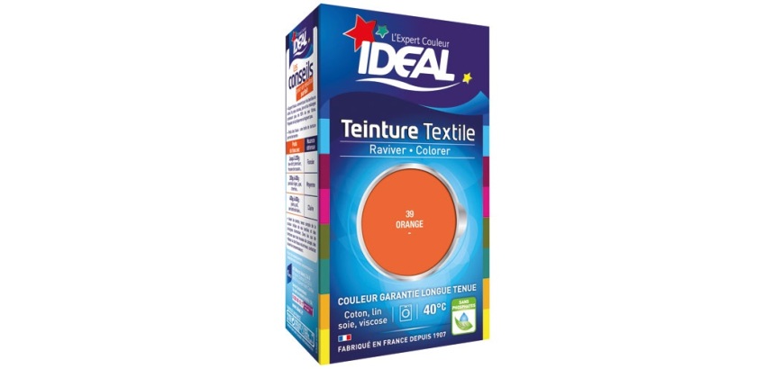 Teinture textile liquide Grand teint Idéal - Orange N° 39 - 40 ml