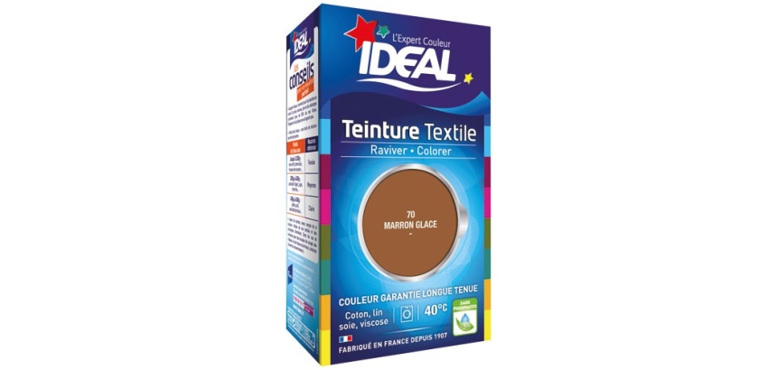 Teinture textile liquide Grand teint Idéal - Marron glacé N°70 - 40 ml