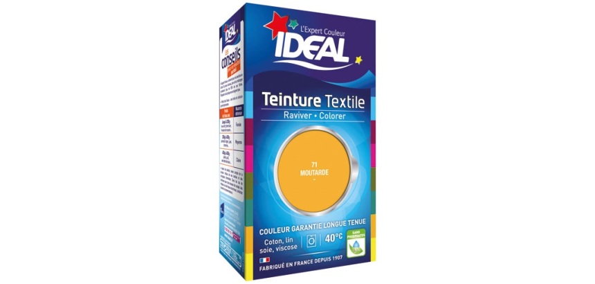 Teinture textile liquide Grand teint Idéal - Moutarde N°71 - 40 ml