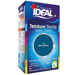 Teinture textile liquide Grand Teint Idéal - Bleu pétrole N°14 - 40 ml