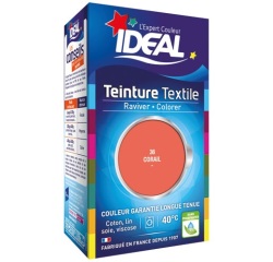Teinture textile liquide Grand teint Idéal - Corail N°36 - 40 ml