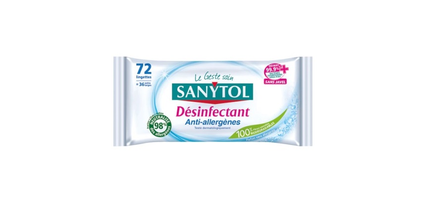 Lingettes - désinfectantes - nettoyantes - multi-usages Anti-allergènes - s