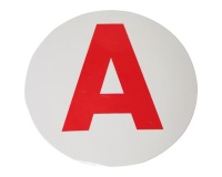 Disque A - magnétique - voiture - rouge