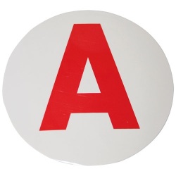 Disque A - magnétique - voiture - rouge