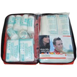 Trousse de premiers secours - 43 composants - normes DIN 13164