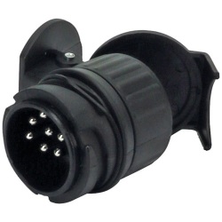 Adaptateur monobloc - mâle 13 plots - femelle 7 plots - 12V - 115 mm