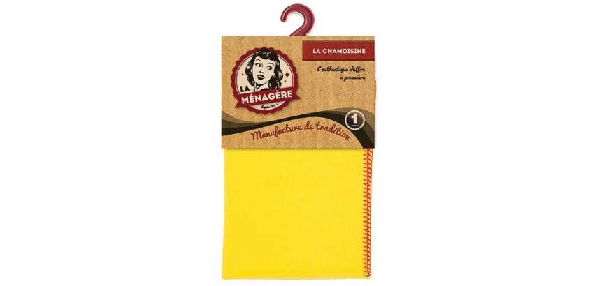 Chamoisine - chiffon à poussière - 40 x 50 cm - jaune