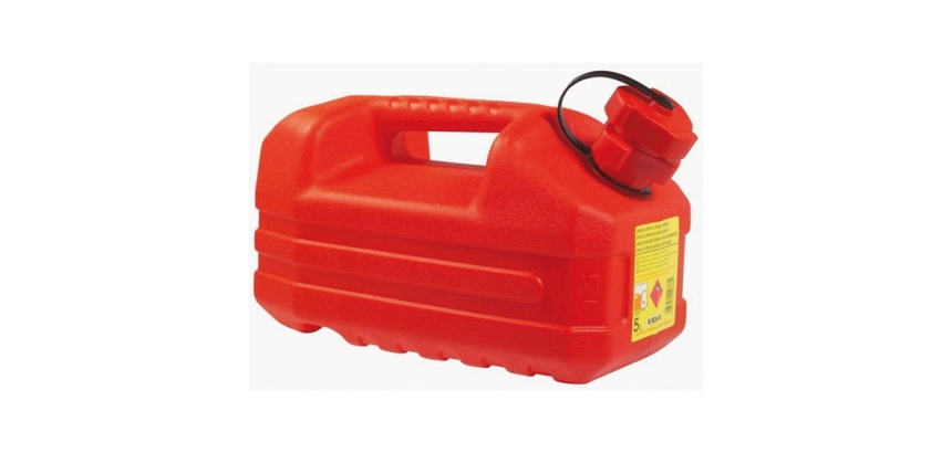 Jerrican plastique hydrocarbures - 5 L - rouge