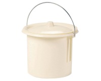 Seau hygiénique - de toilette - enfant - 5.5 L - crème