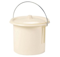 Seau hygiénique - de toilette - enfant - 5.5 L - crème