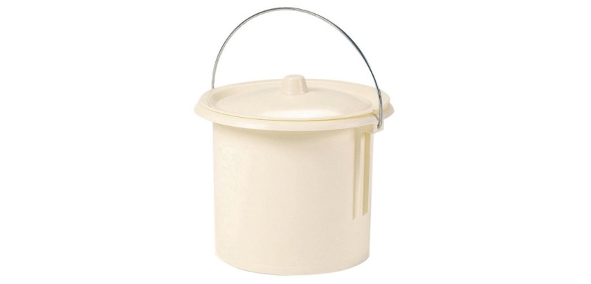 Seau hygiénique - de toilette - enfant - 5.5 L - crème