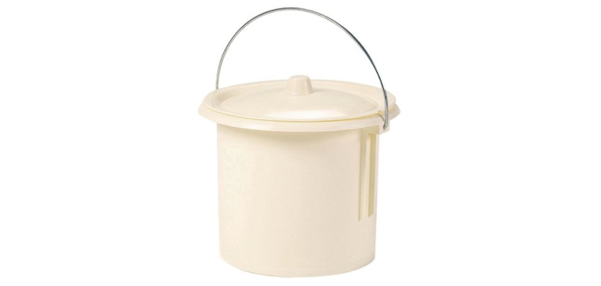 Seau hygiénique - de toilette - enfant - 5.5 L - crème