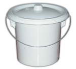 Seau hygiénique - de toilette - adulte - 11.5 L - crème