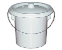 Seau hygiénique - de toilette - adulte - 11.5 L - crème