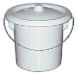 Seau hygiénique - de toilette - adulte - 11.5 L - crème