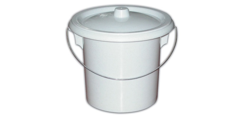 Seau hygiénique - de toilette - adulte - 11.5 L - crème