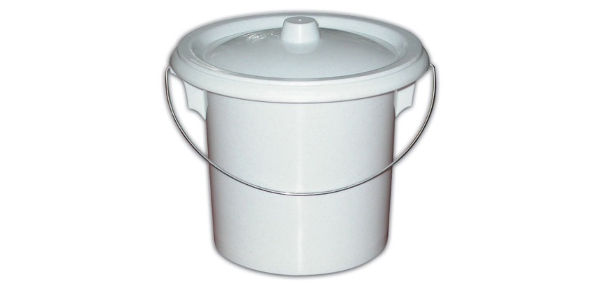 Seau hygiénique - de toilette - adulte - 11.5 L - crème