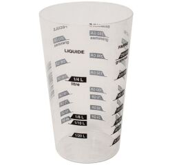 Pot doseur gradué en plastique - 0,4 L