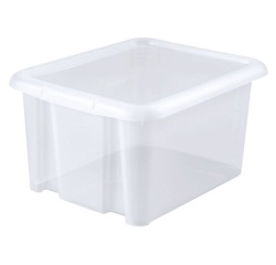 Boîte de rangement - Funny Box - 30 L - avec couvercle -  naturel