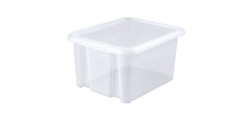 Boîte de rangement - Funny Box - 30 L - avec couvercle -  naturel