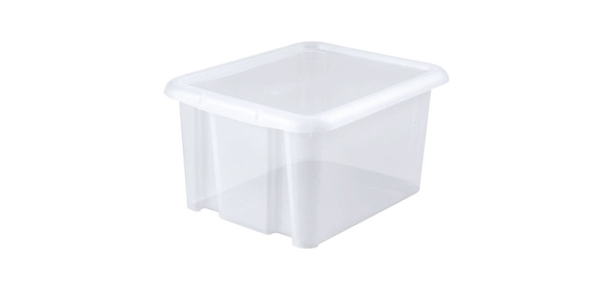 Boîte de rangement - Funny Box - 30 L - avec couvercle -  naturel