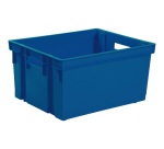 Bac de rangement en plastique sans couvercle - 50 L - bleu minéral