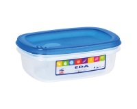 Boite de conservation   - rectangulaire - 0.5 L - couvercle bleu