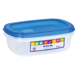 Boite de conservation   - rectangulaire - 0.5 L - couvercle bleu