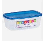Boite de conservation   - rectangulaire - 1.5L - couvercle bleu