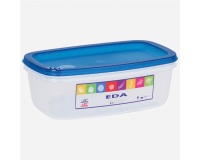 Boite de conservation   - rectangulaire - 1.5L - couvercle bleu