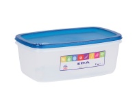 Boite alimentaire - rectangulaire - 3 L - couvercle turquoise