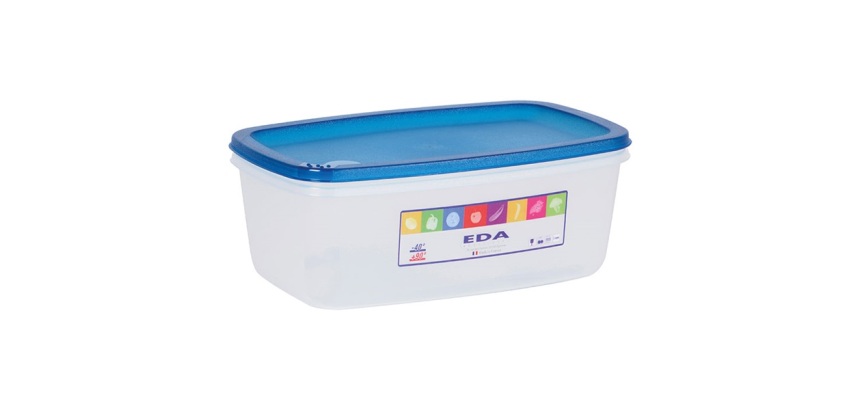 Boite alimentaire - rectangulaire - 3 L - couvercle turquoise