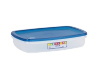 Boite de conservation   - rectangulaire - 2 L - couvercle bleu