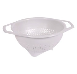 Passoire plastique à pied -  2.5L - blanc cérusé