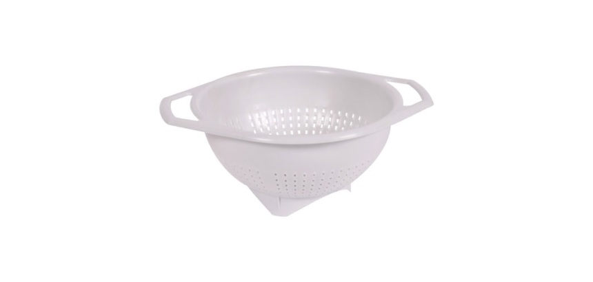Passoire plastique à pied -  2.5L - blanc cérusé