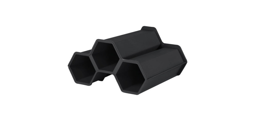 Mini cave - 3 bouteilles - emboîtable - gris anthracite