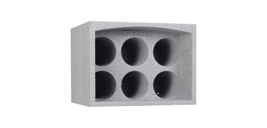 Porte-bouteilles OPTI'CAVE 6 bouteilles, polystyrène, gris