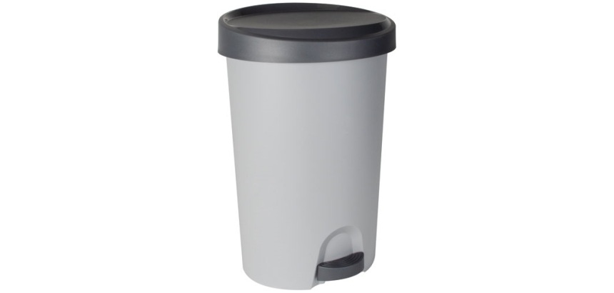Poubelle à pédale - Stepy - 30 L -  gris béton / anthracite