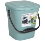Poubelle à compost - avec couvercle - 6 L - vert eucalyptus