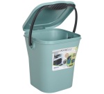 Poubelle à compost - avec couvercle - 6 L - vert eucalyptus