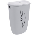 Coffre à linge - Flora - 40 L - gris béton