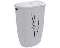 Coffre à linge - Flora - 40 L - gris béton