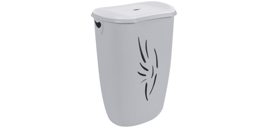 Coffre à linge - Flora - 40 L - gris béton