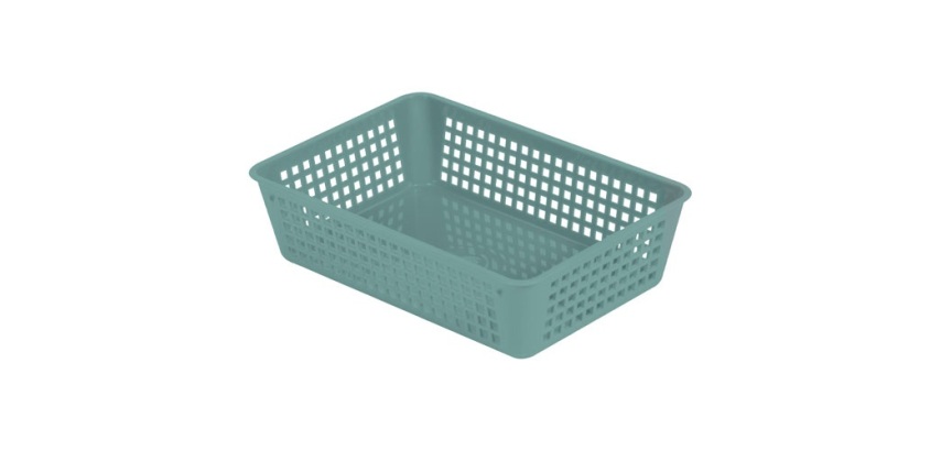 Rangette - taille petite - L : 20 cm - l : 13.5 cm - H : 5 cm - vert eucaly